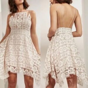 Free People NWT Just Like Honey Boho Cream Ivory Lace Mini Dress